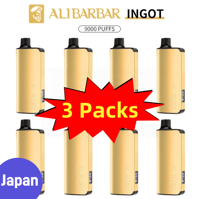 Alibarbar Ingot 9000 puffs-3 pack Multiple flavors-Japan - Black Forest