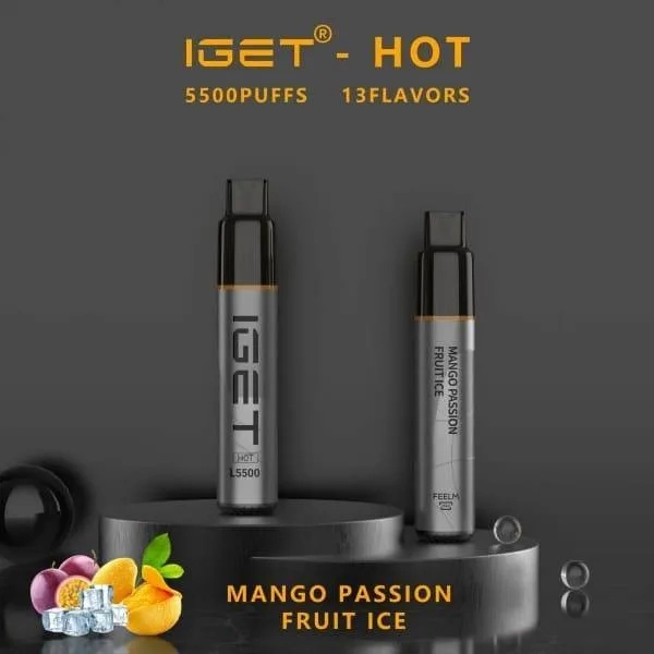 IGET HOT 5500 Puffs Orange Soda Ice Flavor
