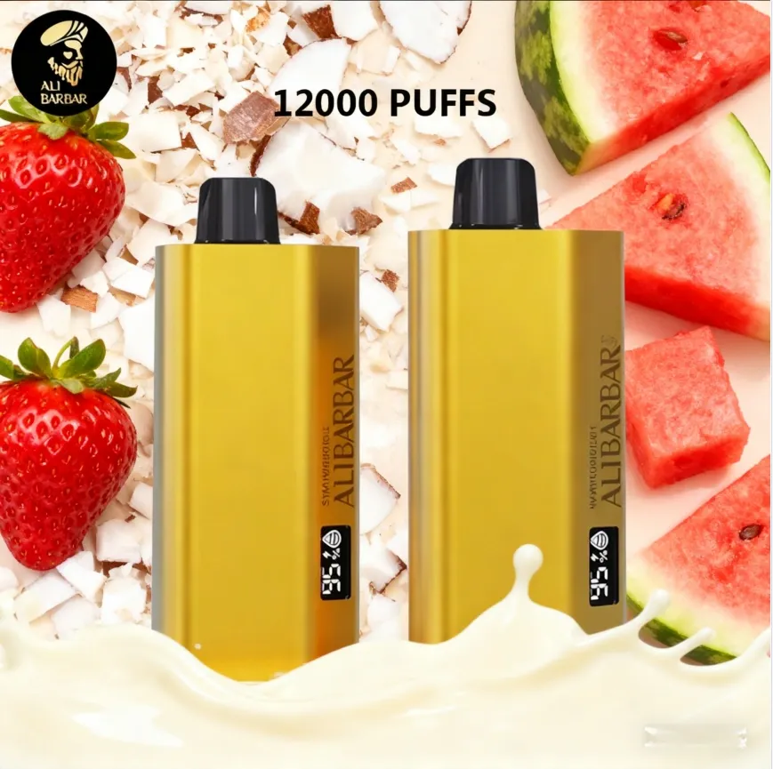 Alibarbar TEQ 12000 Puffs-Strawberry Coconut - Strawberry Coconut