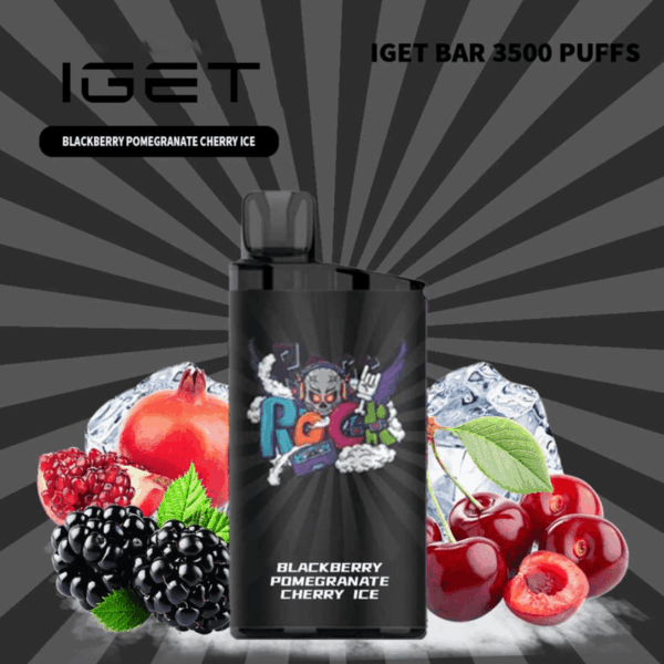 IGET BAR BLACKBERRY POMEGRANATE CHERRY ICE 3500 Puffs Disposable Vape
