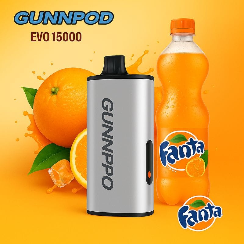 Gunnpod EVO 15k - 20 pack Multiple flavors - Ice Orange Soda