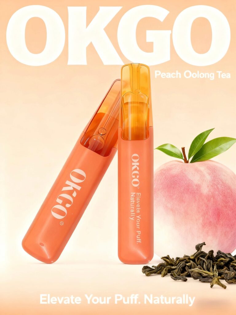 OKGO 6500 Puffs Peach Oolong Tea-10 Pack - Peach Oolong Tea
