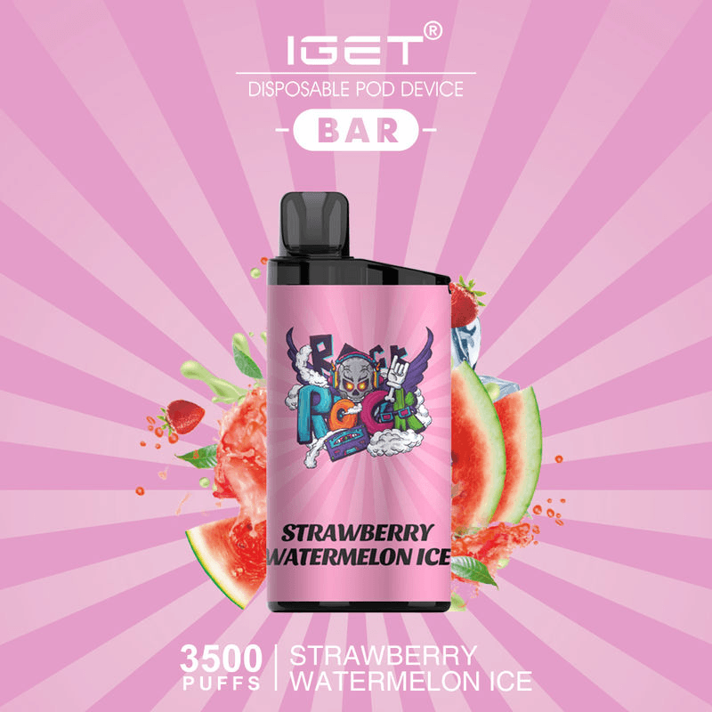 IGET BAR STRAWBERRY WATERMELON ICE 3500 Puffs Disposable Vape - Image 2