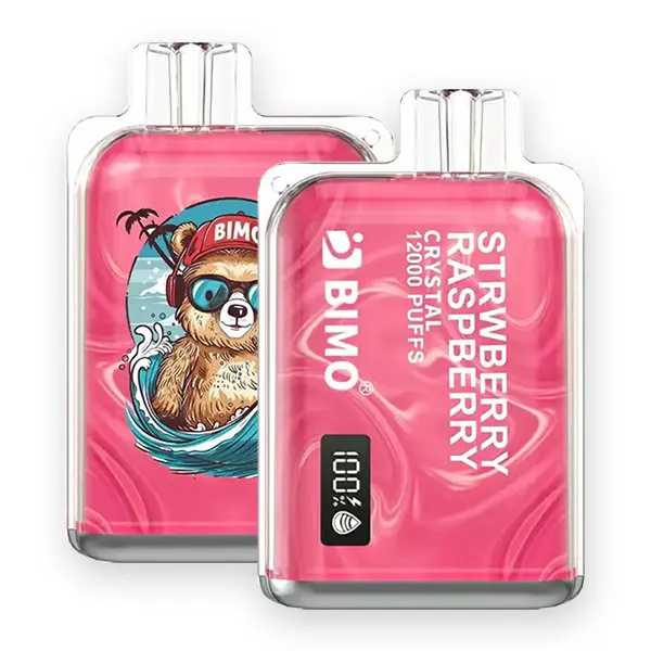 BIMO Crystal 12000 Puffs Strawberry Raspberry - Strawberry Raspberry