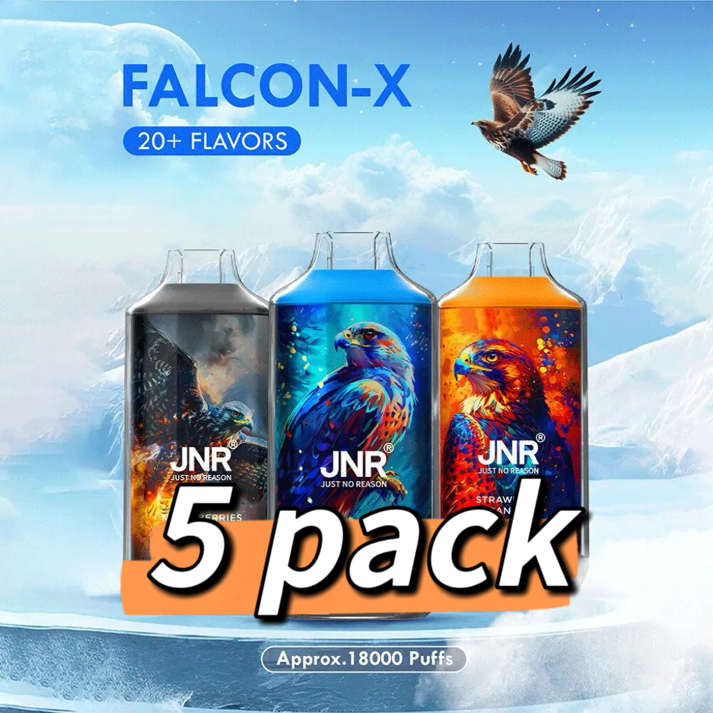 JNR Falcon-X 18000 Puffs 5 Pack (Ship from oversea) - Blue Razz Ice