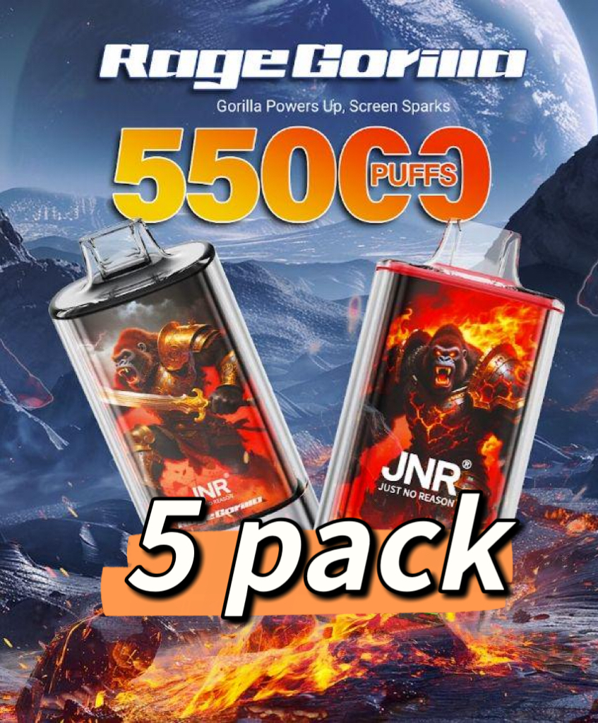 JNR Rage Grilla 55000 Puffs 5 Packs (Ship from oversea) - Strawberry Ice